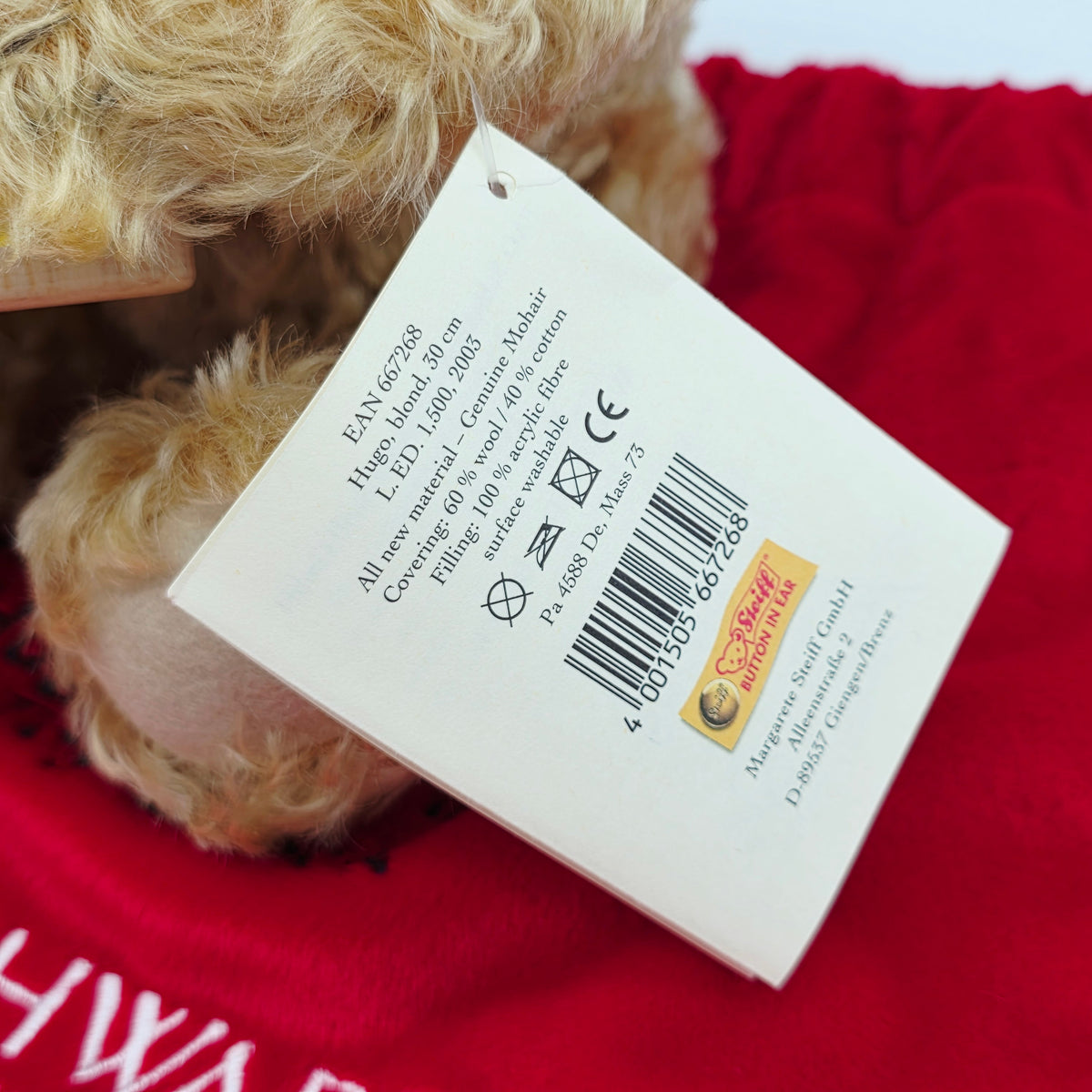 Steiff 667268 Teddybär Hugo 30 cm für FAO Schwarz limitiert