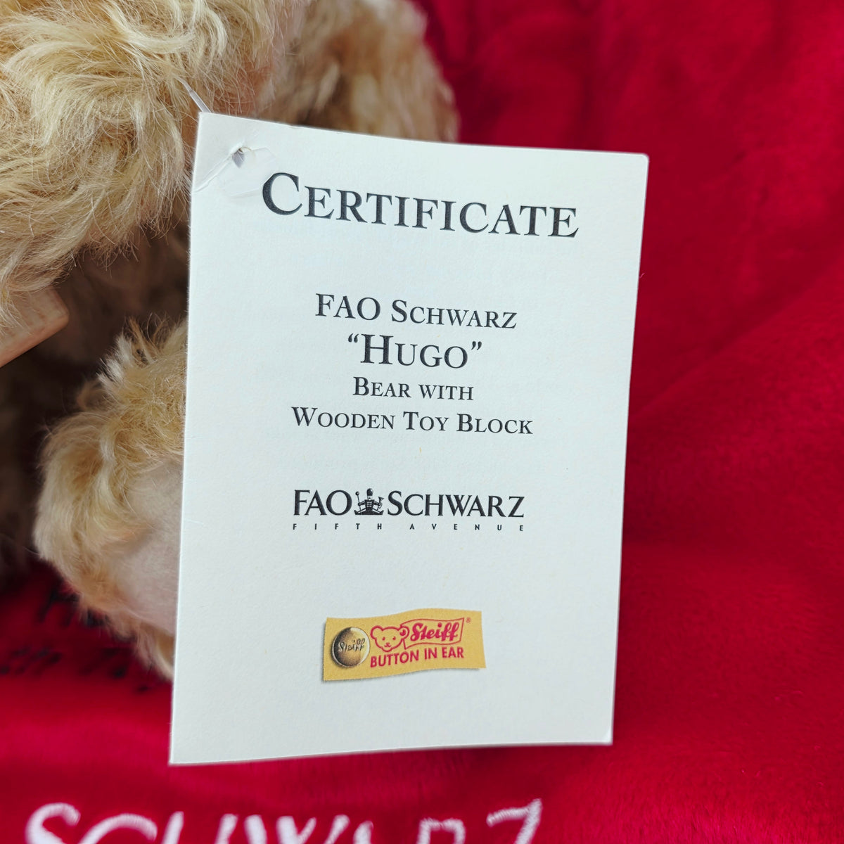 Steiff 667268 Teddybär Hugo 30 cm für FAO Schwarz limitiert