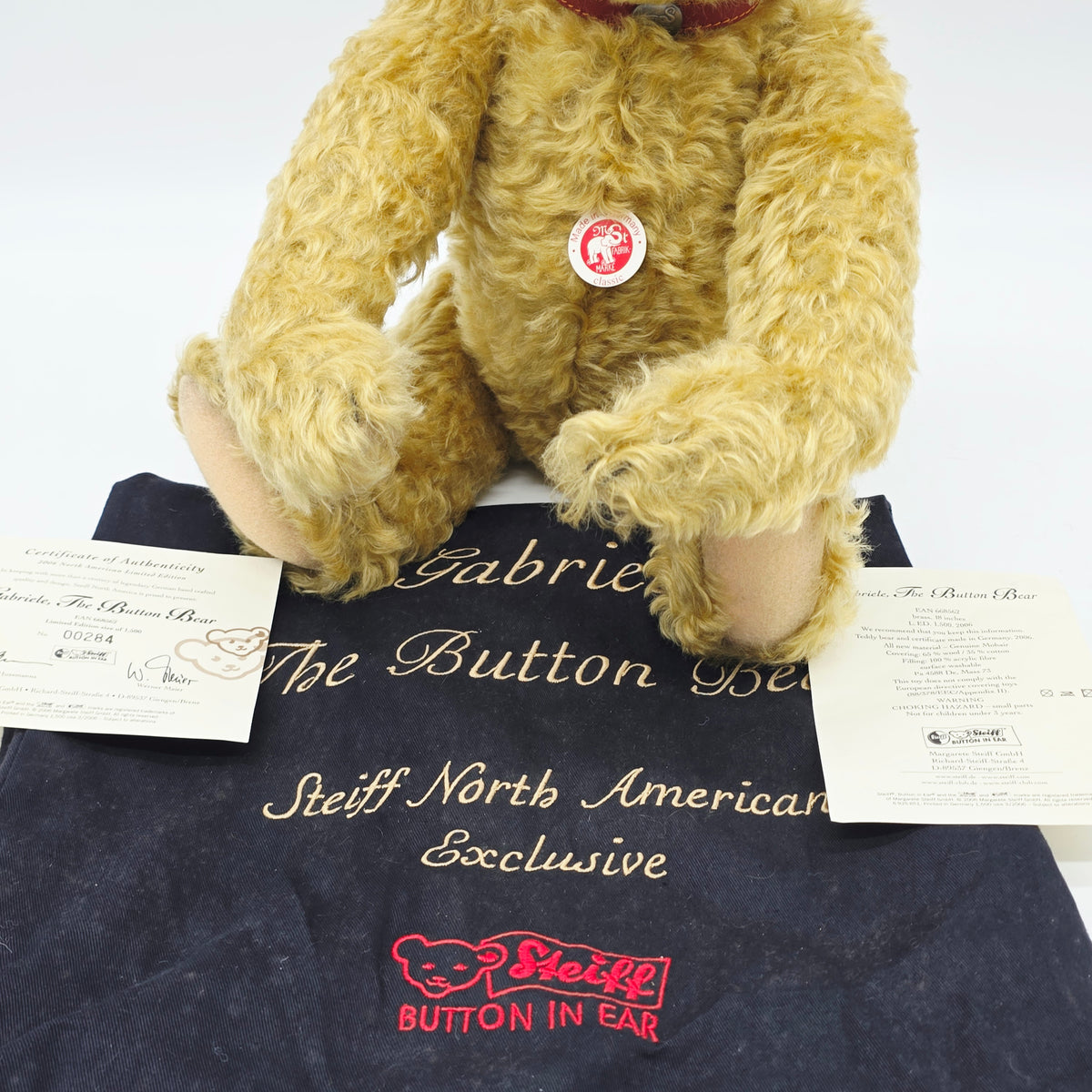 Steiff 668562 Gabriele The Button Bear 45 cm Jahr 2006 limitiert