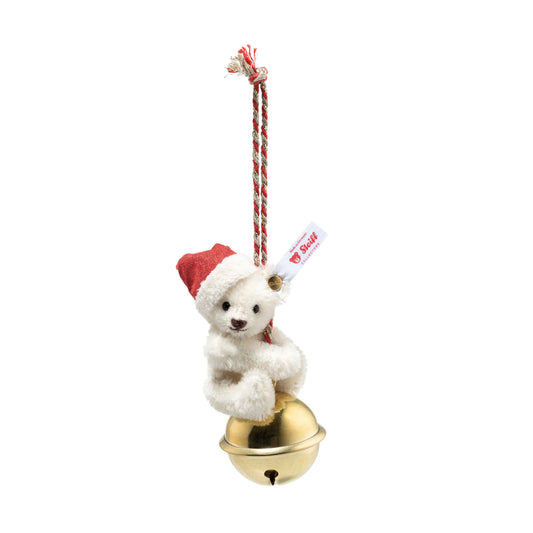 Steiff 008023 Teddybär Ornament auf Glocke 10 cm 