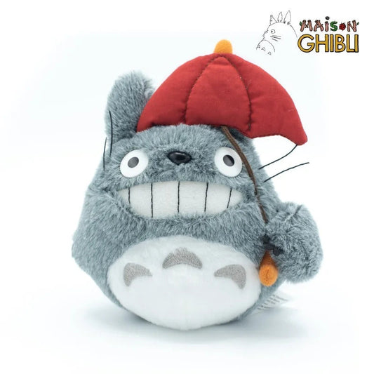 Studio Ghibli Totoro mit rotem Regenschirm Plüschfigur 15 cm Mein Nachbar Totoro